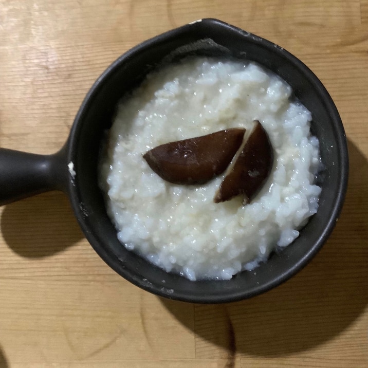 椎茸蕎麦粉入りおかゆ♪